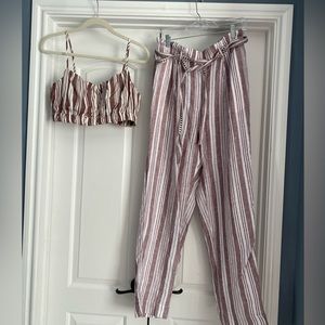 H&M Two-piece set brown/white - size M